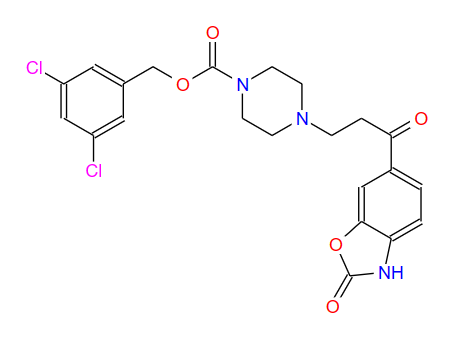 4-[3-氧代-3-(2-氧代-2,3-二氢苯并恶唑-6-基)丙基]哌嗪-1-羧酸 3,5-二氯苄酯