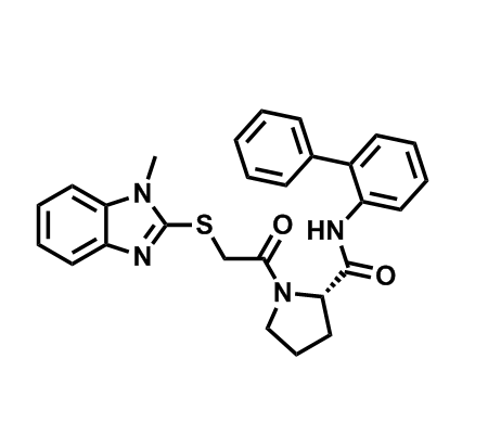 (S)-N-([1,1'-联苯]-2-基)-1-(2-((1-甲基-1H-苯并[d]咪唑-2-基)硫基)乙酰基)吡咯烷-2-甲酰胺