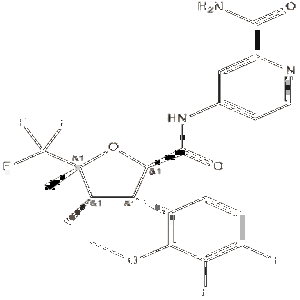 vx-548;4-[[[(2R,3S,4S,5R)-3-(3,4-二氟-2-甲氧基苯基)四氢-4,5-二甲基-5-(三氟甲基)-2-呋喃基]羰基]氨基]-2-吡啶甲酰胺