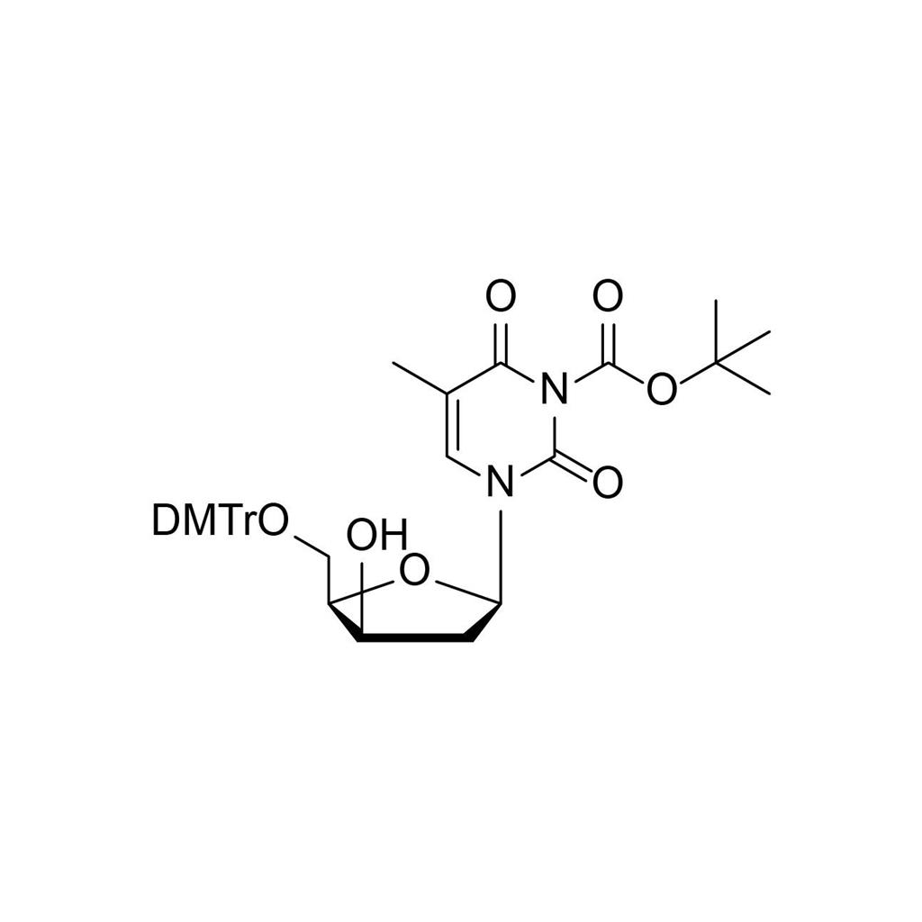 5'-O-DMTr-3'-β-OH-2'-5-Me-dU(Boc)