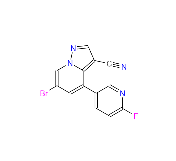 6-溴-4-(6-氟-3-吡啶)-吡唑并[1,5-A]吡啶-3-甲腈