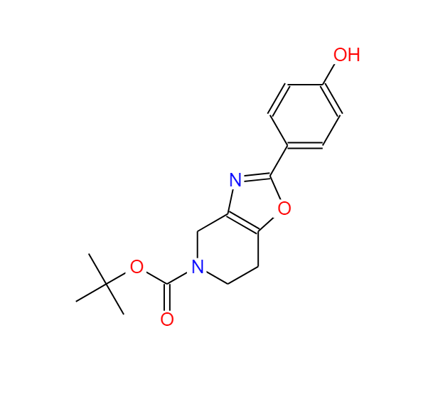 2-(4-羟基-苯基)-6,7-二氢-4H-恶唑并[4,5-c]吡啶-5-甲酸叔丁酯