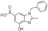CAS 登录号：1640981-19-6, 4-羟基-2-甲基-1-(苯基甲基)-1H-苯并咪唑-6-羧酸