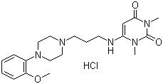 CAS 登录号：64887-14-5, 盐酸乌拉地尔, 6-[[3-[4-(2-甲氧基苯基)-1-哌嗪基]丙基]氨基]-1,3-二甲基尿嘧啶盐酸盐