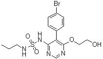 CAS 登录号：1393813-43-8, N-[5-(4-溴苯基)-6-(2-羟基乙氧基)-4-嘧啶基]-N'-丙基氨基磺酰胺