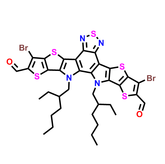 3,9-dibromo-12,13-bis(2-ethylhexyl)-12,13-dihydro-[1,2,5]thiadiazolo[3,4-e]thieno[2'',3'':4',5']thieno[2',3':4,5]pyrrolo[3,2-g]thieno[2',3':4,5]thieno[3,2-b]ind