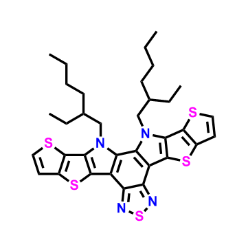 12,13-双（2-乙基己基）-12,13-二氢-[1，2，5]噻二唑并[3，4-e]噻吩并[2’，3’：4’，5’]噻吩并[%2’，3'：4，5]吡咯并[3,2-g]噻吩并[3’，2':4，5]噻吩并[3,2-b]吲哚