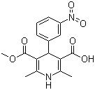 CAS 登录号：74936-72-4, 1,4-二氢-2,6-二甲基-4-(3-硝基苯基)吡啶-3,5-二甲酸单甲酯
