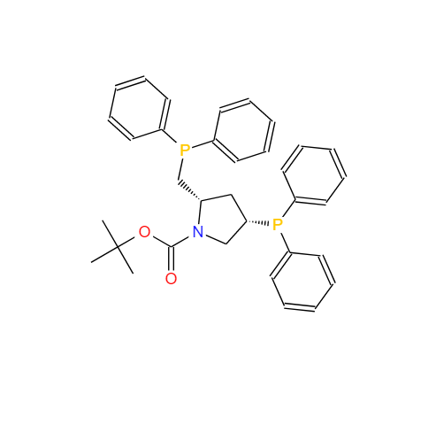 (2S,4S)-4-二苯基膦-2-(二苯基膦甲基)-N-叔丁氧羰基-吡咯烷