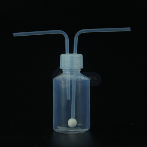 PFA气体吸收瓶100ml可连续反应洗涤瓶透明pfa洗气瓶
