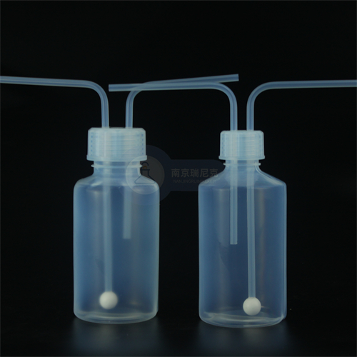 透明可视高纯实验室级耐受强酸碱FEP洗气瓶1000ml氟四六气体吸收瓶