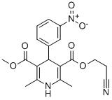 CAS 登录号：75130-24-4， 1,4-二氢-2,6-二甲基-4-(3-硝基苯基)-3,5-吡啶二甲酸 3-(2-氰基乙基) 5-甲基酯