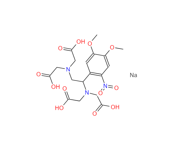 甘氨酸,N,N'-[1-(4,5-二甲氧基-2-硝基苯基)-1,2-乙二基]双[N-(羧甲基)-,四钠盐(9CL)