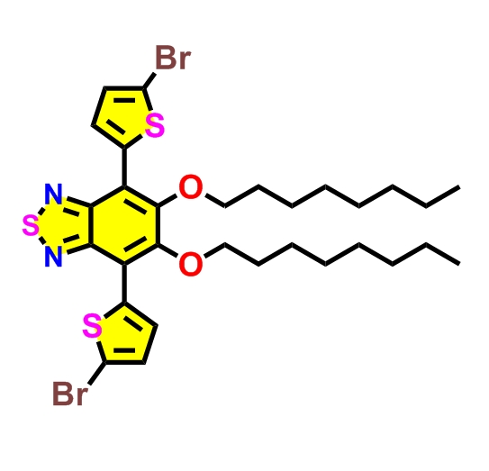 4,7 - 双(5 - 溴噻吩-2 - 基)-5,6 - 双(辛氧基)苯并并[C] [1,2,5]噻二唑；1192352-10-5