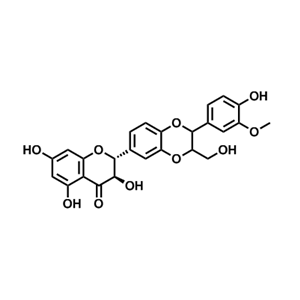 (2R,3R)-3,5,7-三羟基-2-(2-(4-羟基-3-甲氧基苯基)-3-(羟甲基)-2,3-二氢苯并[b][1,4]二噁烷-6-基)苯并二氢吡喃-4-酮 