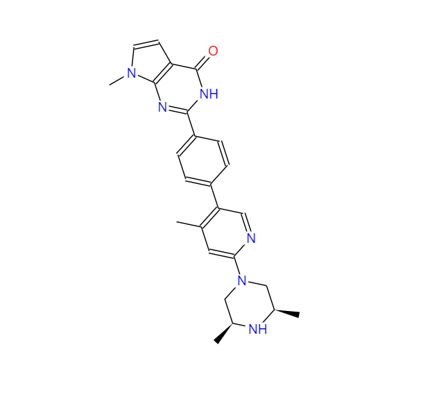 REL-2-[4-[6-[(3R,5S)-3,5-二甲基-1-哌嗪基]-4-甲基-3-吡啶基]苯基]-3,7-二氢-7-甲基-4H-吡咯并[2,3-D]嘧啶-4-酮