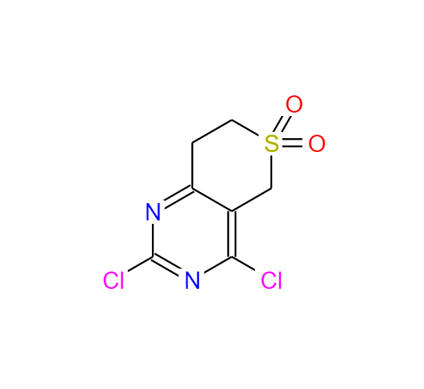 2,4-二氯-7,8-二氢-5H-噻喃并[4,3-D]嘧啶 6,6-二氧化物 1187830-50-7