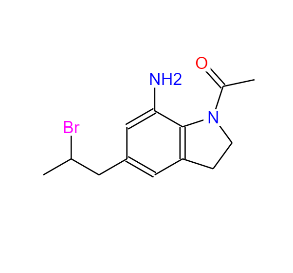 1-[7-氨基-5-(2-溴丙基)-2,3-二氢-1H-吲哚-1-基]-乙酮 160968-95-6