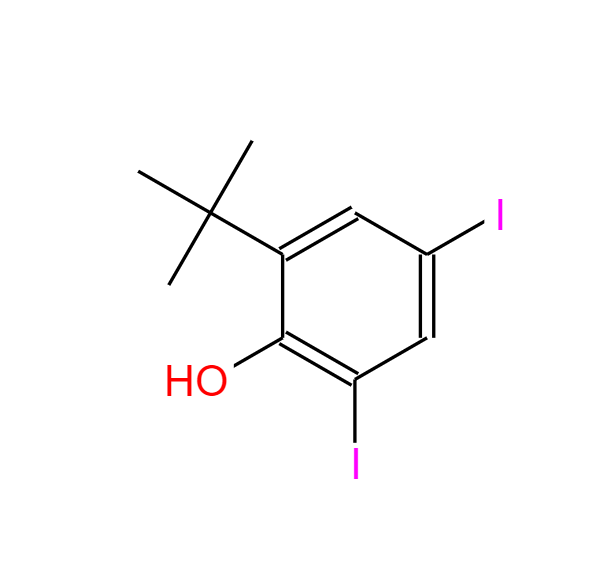 2-叔丁基-4,6-二碘苯酚