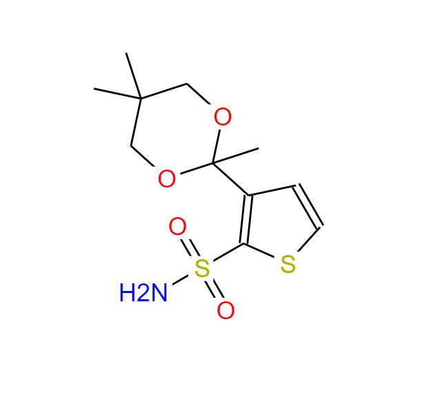 3-(2,5,5-三甲基-1,3-二氧己环-2-基)-2-噻吩磺酰胺