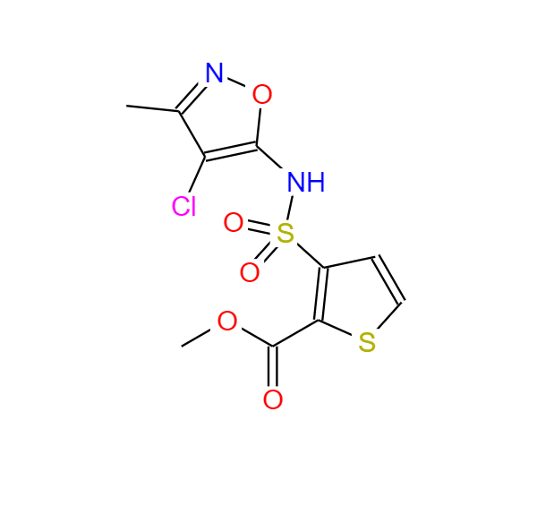 3-[[(4-氯-3-甲基-5-异恶唑基)氨基]磺酰基]-2-噻吩羧酸甲酯