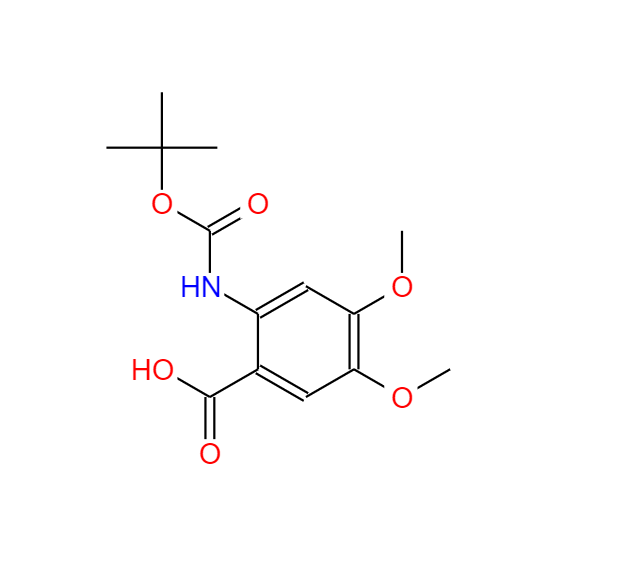 2-叔丁氧基羰氨基-4,5-二甲氧基苯甲酸