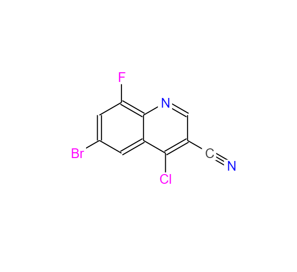 6-溴-4-氯-8-氟-喹啉-3-甲腈