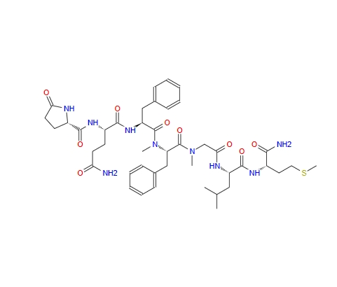 [Glp5,(Me)Phe8,Sar9] Substance P (5-11) 77128-69-9