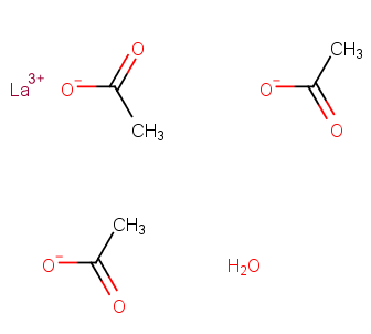 醋酸镧；LanthanuM acetate sesquihydrate；25721-92-0；白色或无色结晶体，易溶于水，有潮解性，密闭保存。可提供大包装，按需分装！