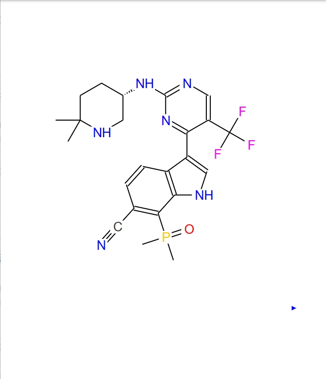 7-(二甲基膦基)-3-[2-[[(3S)-6,6-二甲基-3-哌啶基]氨基]-5-(三氟甲基)-4-嘧啶基]-1H-吲哚-6-甲腈
