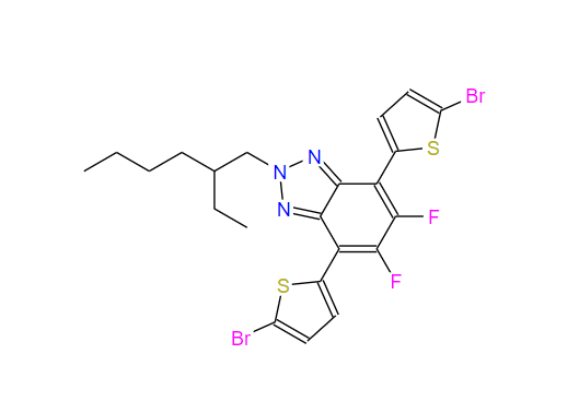 1476807-53-0   4,7-双(5-溴噻吩基)-2-(2-乙基己基)-5,6-二氟-2H-苯并[d][1,2,3]噻二唑