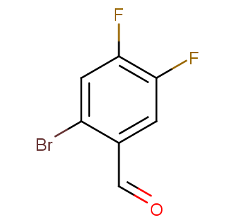 2-溴-4,5-二氟苯甲醛;2-Bromo-4,5-difluorobenzaldehyde;476620-54-9;外观：白色至淡黄色固体， 密闭保存。可提供大包装，按需分装！