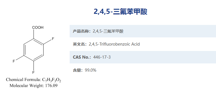 2,4,5-三氟苯甲酸,2,4,5-Trifluorobenzoic Acid,Fluorobenzoic Acid