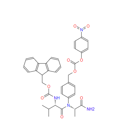 (9H-芴-9-基)甲基 ((S)-3-甲基1-(((S)-1-((4-((((4-硝基苯氧基)羰基)氧基)甲基)苯基)氨基)-1-氧代丙烷-2-基)氨基)-1-氧代丁-2-基)氨基甲酸酯 1394238-92-6