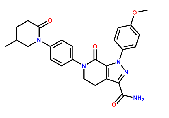 1-(4-甲氧基苯基)-6-(4-(5-甲基-2-氧代哌啶-1-基)苯基)-7-氧代-4,5,6,7-四氢-1H-吡唑并[3,4-C]吡啶-3-甲酰胺