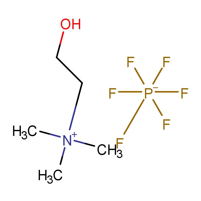1040887-91-9 2-羟基-N,N,N-三甲基乙铵六氟磷酸盐 结构式图片