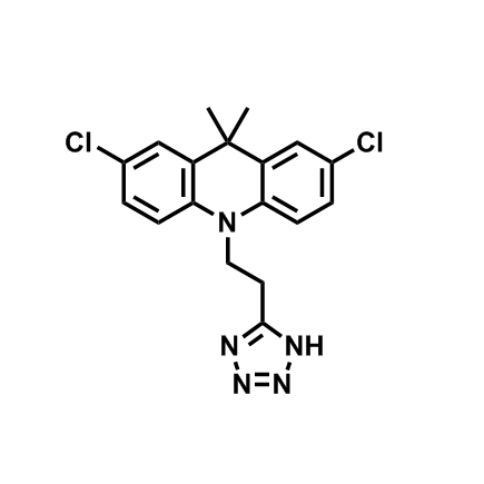 10-(2-(1H-四唑-5-基)乙基)-2,7-二氯-9,9-二甲基-9,10-二氢吖啶  1443290-89-8