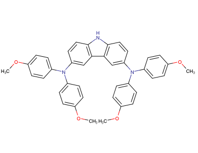 N,N,N',N'-四(4-甲氧基苯基)-9H-咔唑-3,6-二胺;1630723-98-6;外观:浅黄色粉末，可提供大数量，按需分装！