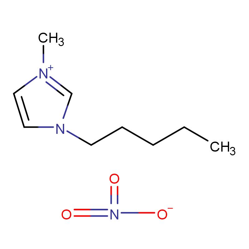 1284278-10-9 1-戊基-3-甲基咪唑硝酸盐 结构式图片