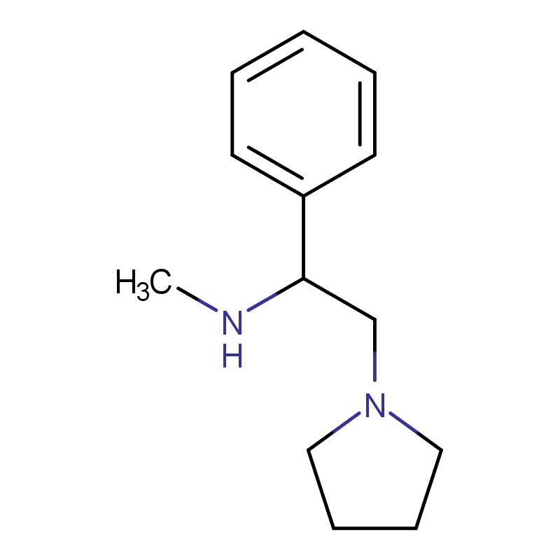 136329-39-0 (R)-(-)-N-甲基-1-苯基-2-(1-吡啶烷)乙胺 结构式图片