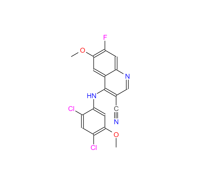 4-(2,4-二氯-5-甲氧基苯氨)-7-氟-6-甲氧基喹啉-3-腈