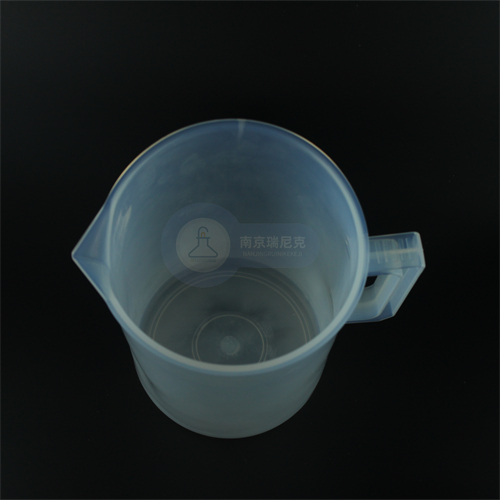 PFA烧杯1L大容量把手一体成型耐受强酸强碱含氟塑料烧杯