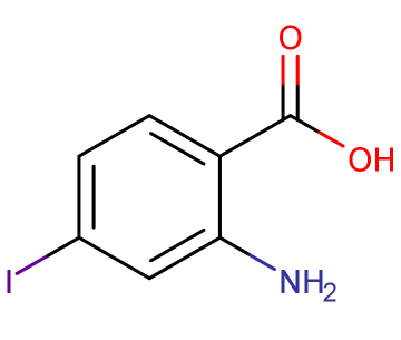 2-氨基-4-碘苯甲酸;20776-54-9;外观：类白色粉末;按需分装。