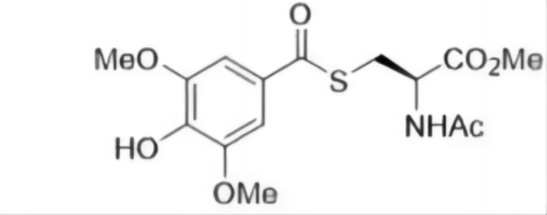 (R)- 甲基-2- 乙酰氨基-3-(4-羟基-3,5-二甲氧基苯甲酰硫基)丙酸酯