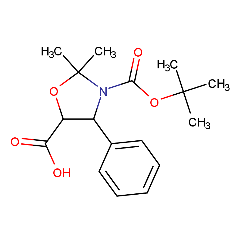 (4S,5R)-2,2-二甲基-4-苯基-3-叔丁氧基羰基-3,5-氧氮杂环戊烷甲酸  143527-70-2