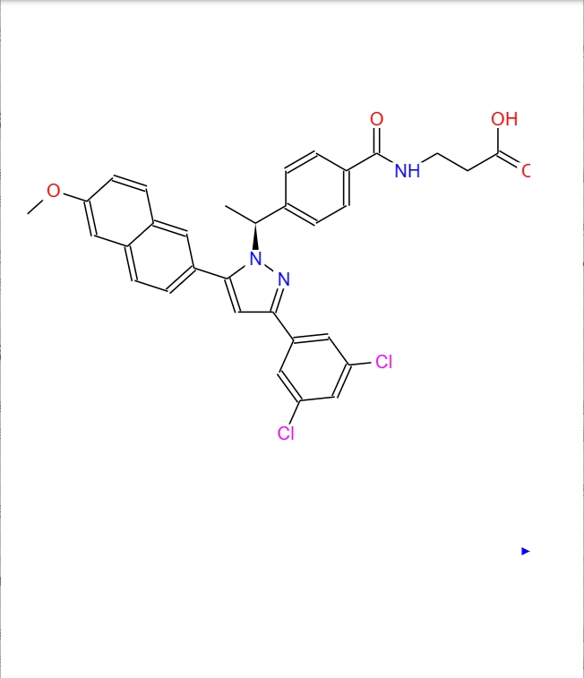 N-[4-[(1S)-1-[3-(3,5-二氯苯基)-5-(6-甲氧基-2-萘基)-1H-吡唑-1-基]乙基]苯甲酰]-BETA-丙氨酸