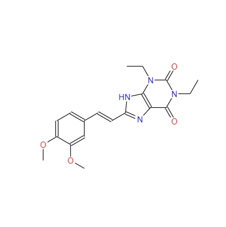8-[(1E)-2-(3,4-二甲氧基苯基)乙烯基]-1,3-二乙基-3,9-二氢-1H-嘌呤-2,6-二酮