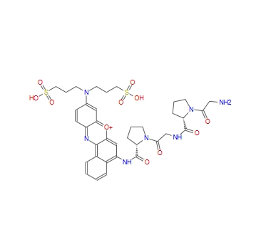 5-(H-Gly-Pro-Gly-Pro-amido)-9-[di-(3-sulfonylpropyl)amino]-benzo[a]phenoxazonium perchlorate 948896-68-2
