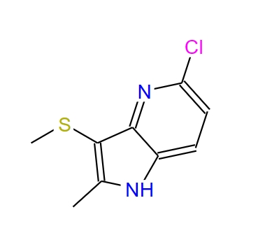 5-chloro-2-methyl-3-(methylthio)-1H-pyrrolo[3,2-b]pyridine 850785-54-5