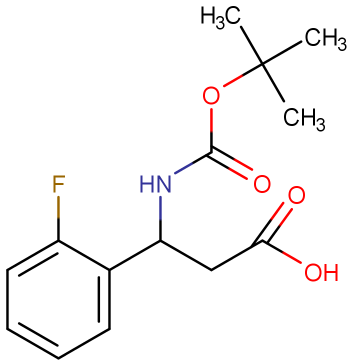 Boc-(S)-3-氨基-3-(2-氟苯基)-丙酸;500770-71-8;定制产品，可按需分装！